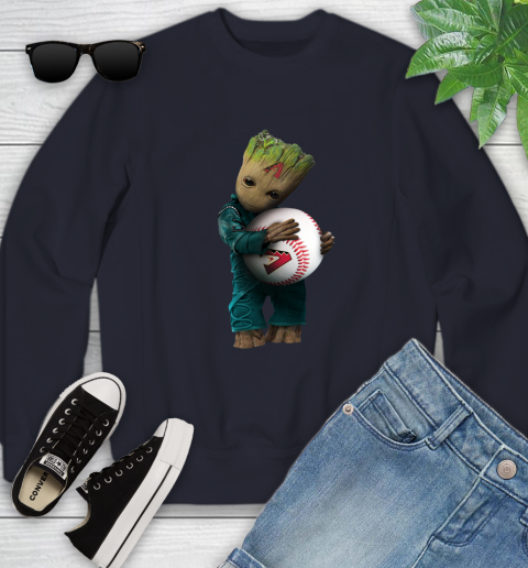 MLB Groot Guardians Of The Galaxy Baseball Sports Arizona Diamondbacks Youth Sweatshirt 3