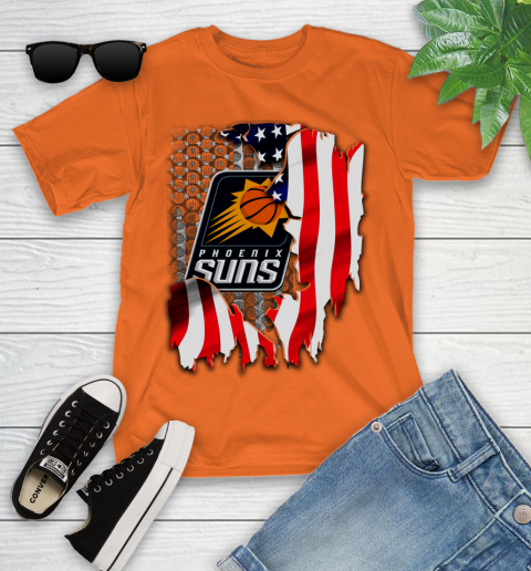 Phoenix Suns NBA Basketball American Flag Youth T-Shirt 9