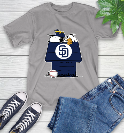MLB San Diego Padres Snoopy Woodstock The Peanuts Movie Baseball T Shirt T-Shirt 6
