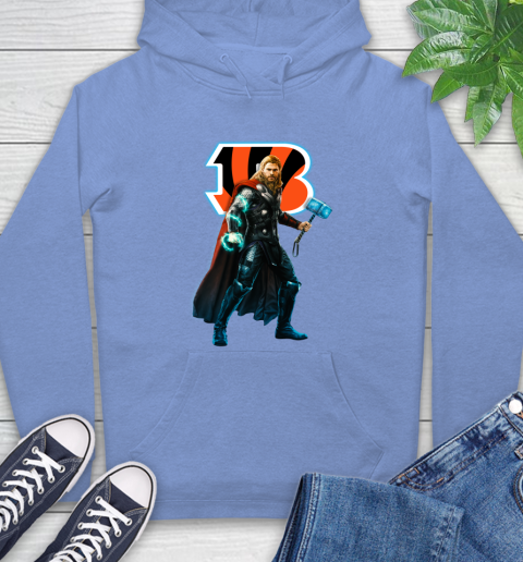 NFL Thor Avengers Endgame Football Cincinnati Bengals Hoodie 11