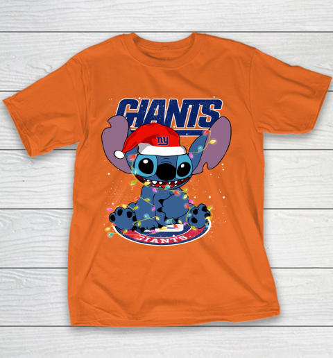 New York Giants NFL Football noel stitch Christmas Youth T-Shirt 3