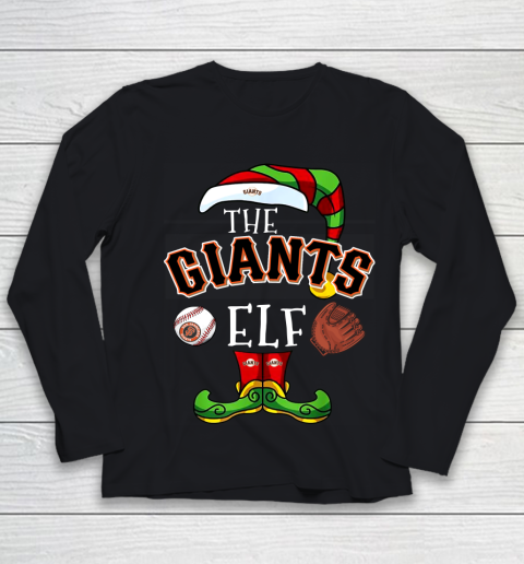 San Francisco Giants Christmas ELF Funny MLB Youth Long Sleeve