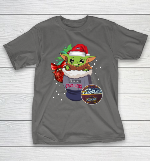 Cleveland Cavaliers Christmas Baby Yoda Star Wars Funny Happy NBA T-Shirt 9