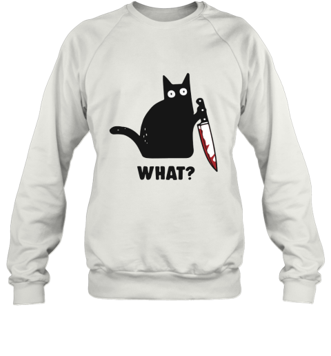 What Black Cat Hold Knife Sweatshirt