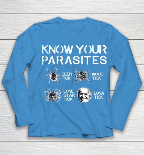Know Your Parasites Funny Joe Biden Luna Tick Youth Long Sleeve 5