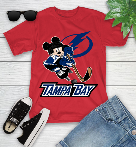 NHL Tampa Bay Lightning Mickey Mouse Disney Hockey T Shirt Youth T-Shirt 10