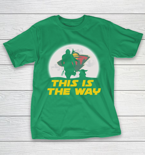 Minnesota Wild NHL Ice Hockey Star Wars Yoda And Mandalorian This Is The Way T-Shirt 5