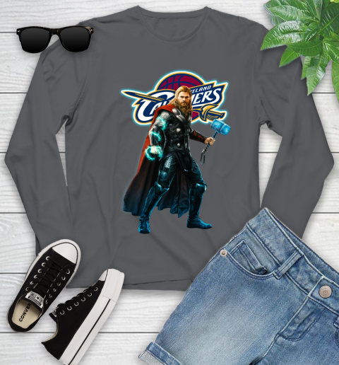 NBA Thor Avengers Endgame Basketball Cleveland Cavaliers Youth Long Sleeve 8