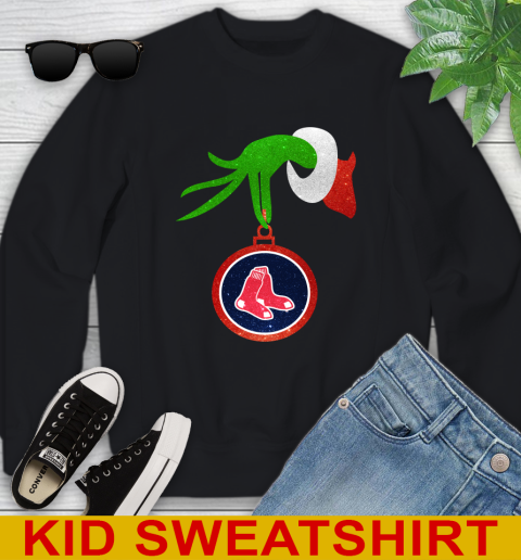 Boston Red Sox Grinch Merry Christmas MLB Baseball Youth Sweatshirt 2