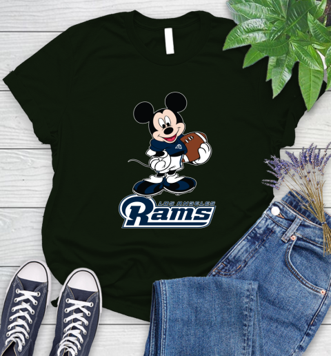 NFL Football Los Angeles Rams Cheerful Mickey Mouse Shirt Women's T-Shirt 6