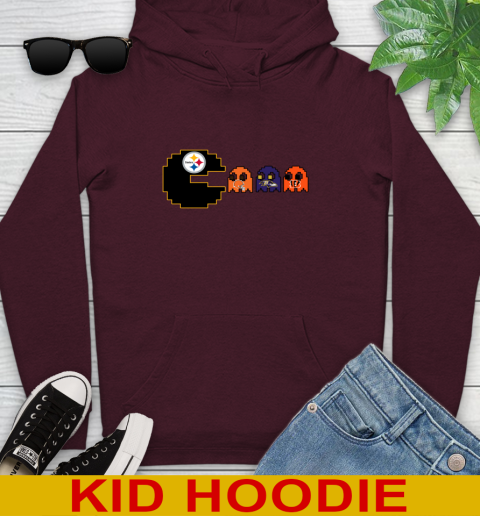 Pittsburgh Steelers NFL Football Pac Man Champion Youth Hoodie 7