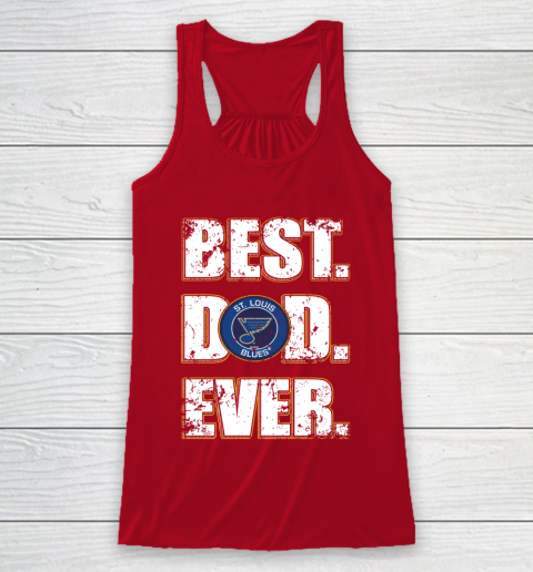 NHL St.Louis Blues Hockey Best Dad Ever Family Shirt Racerback Tank 4