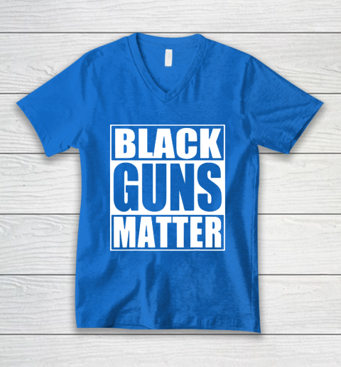 Black Guns Matter V-Neck T-Shirt 5