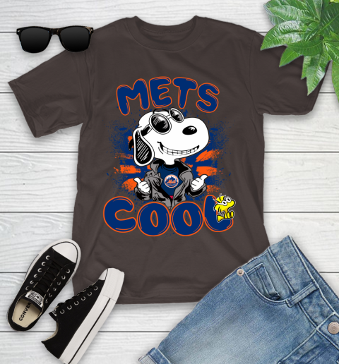 MLB Baseball New York Mets Cool Snoopy Shirt Youth T-Shirt 6