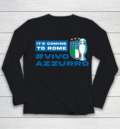Vivo Azzurro Champion Italy Euro football Champion 2021 It's Coming To Rome Youth Long Sleeve