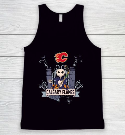 NHL Calgary Flames Hockey Jack Skellington Halloween Tank Top