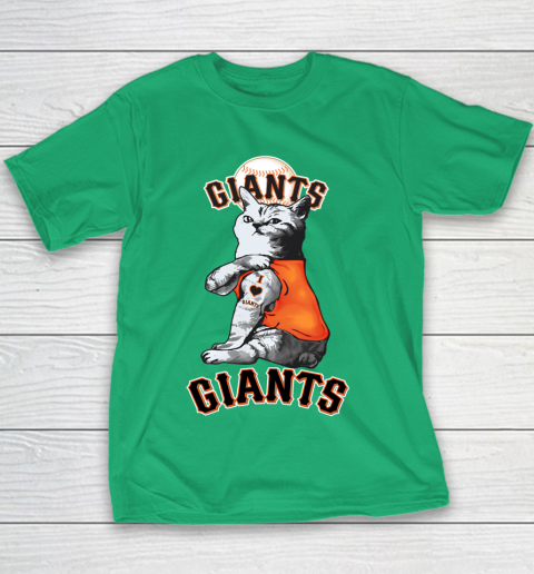 MLB Baseball My Cat Loves San Francisco Giants Youth T-Shirt 3