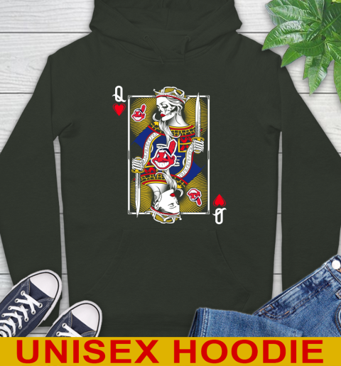 MLB Baseball Cleveland Indians The Queen Of Hearts Card Shirt Hoodie 12