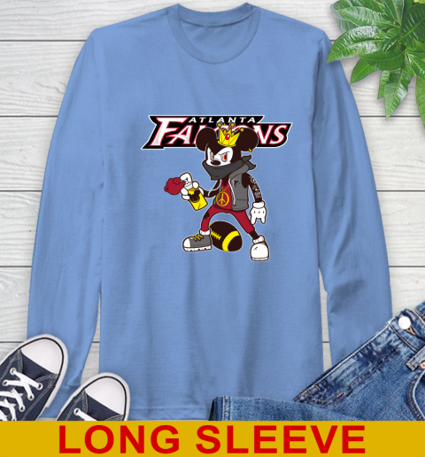 Atlanta Falcons NFL Football Mickey Peace Sign Sports Long Sleeve T-Shirt 11
