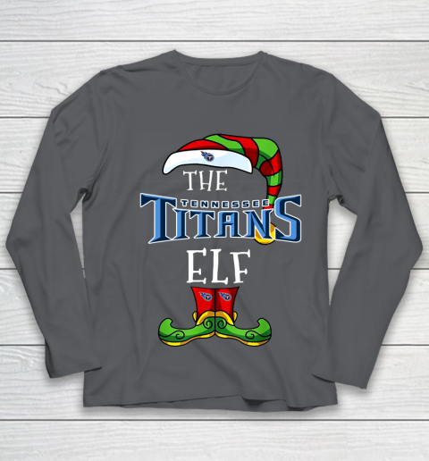 Tennessee Titans Christmas ELF Funny NFL Youth Long Sleeve - Image 7