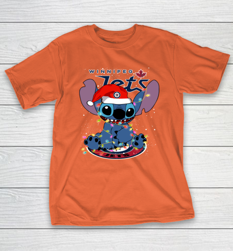 Winnipeg Jets NHL Hockey noel stitch Christmas T-Shirt 3