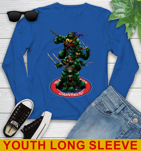 NHL Hockey Washington Capitals Teenage Mutant Ninja Turtles Shirt Youth Long Sleeve 10