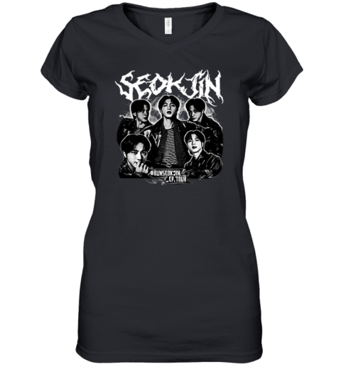 ◆BTS◆RUNSEOKJIN in JAPAN V-NECK Tシャツ① RUNSEOKJIN in JAPAN] V-NECK S/S T-SHIRT (WHITE) - A-KPOP