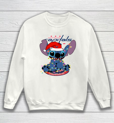 Washington Capitals NHL Hockey noel stitch Christmas Sweatshirt