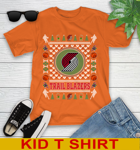 Portland Trail Blazers Merry Christmas NBA Basketball Loyal Fan Youth T-Shirt 8