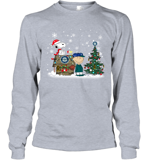 MLB Seattle Mariners Snoopy Charlie Brown Christmas Baseball Commissioner's  Trophy T Shirt Christmas Gift