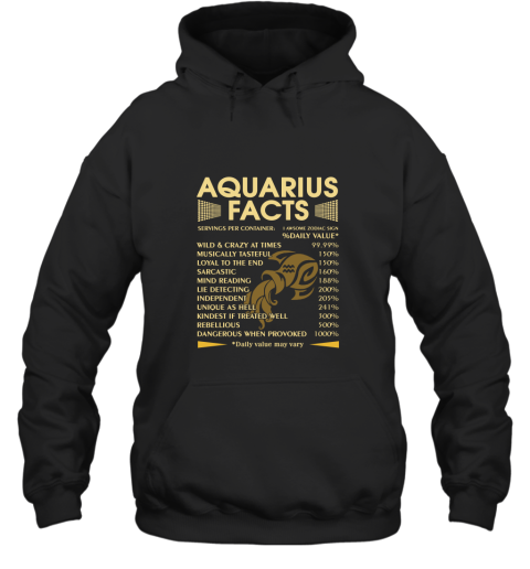 Zodiac Aquarius Facts Awesome Zodiac Sign Daily Value Hoodie
