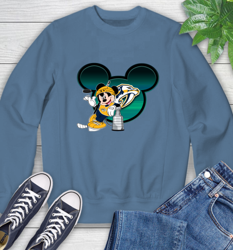 NHL Nashville Predators Stanley Cup Mickey Mouse Disney Hockey T Shirt Sweatshirt 7