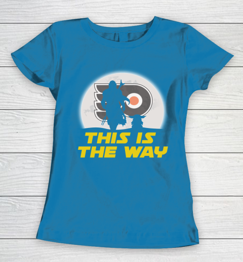 Philadelphia Flyers NHL Ice Hockey Star Wars Yoda And Mandalorian This Is The Way Women's T-Shirt 6