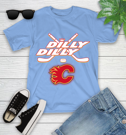 NHL Calgary Flames Dilly Dilly Hockey Sports Youth T-Shirt 11