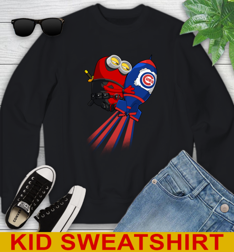 MLB Baseball Chicago Cubs Deadpool Minion Marvel Shirt Youth Sweatshirt