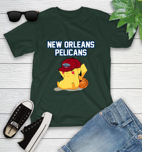 NBA Pikachu Basketball Sports New Orleans Pelicans Youth T-Shirt 5