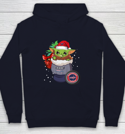 Washington Capitals Christmas Baby Yoda Star Wars Funny Happy NHL Youth Hoodie 3