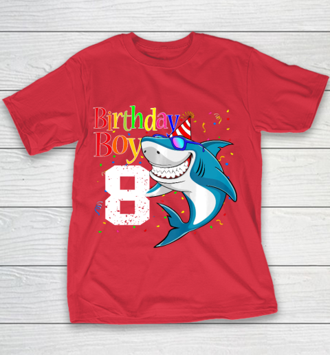 Kids 8th Birthday Boy Shark Shirts 8 Jaw Some Four Tees Boys 8 Years Old Youth T-Shirt 7