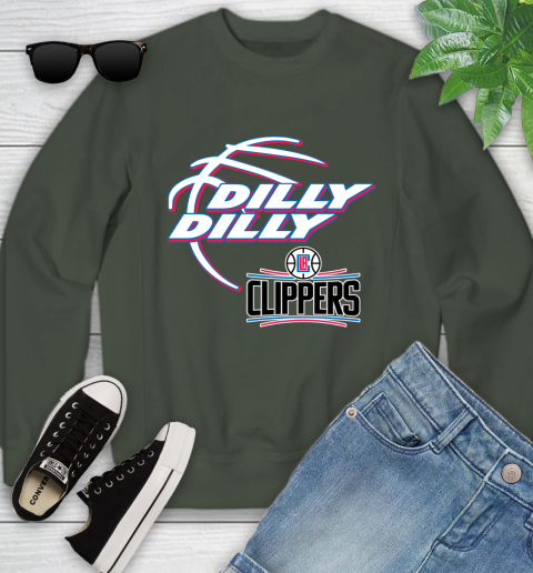 NBA Los Angeles Clippers Dilly Dilly Basketball Sports Youth Sweatshirt 10