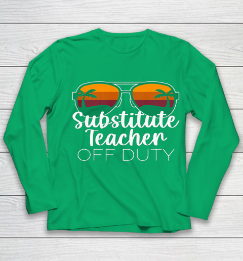 Substitute Teacher of the Deaf Off Duty Sunglasses Sunset Youth Long Sleeve 4