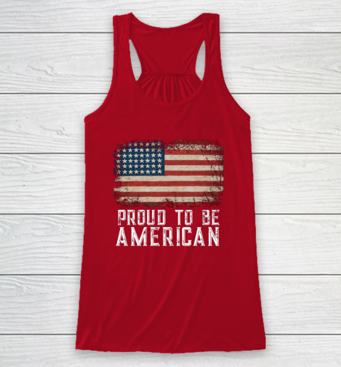 Proud American Patriotic USA Flag Racerback Tank 4