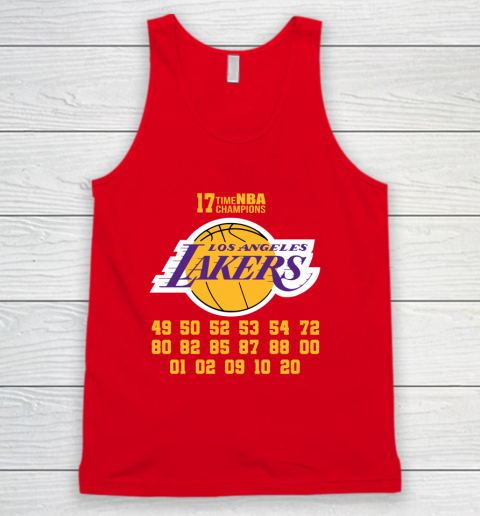 Los Angeles Lakers Finals Champions 17 Time Nba Champions Tank Top 5