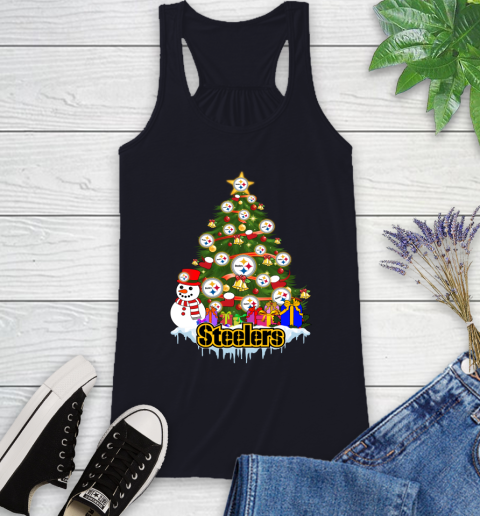 Pittsburgh Steelers Merry Christmas NFL Football Sports Racerback Tank 10