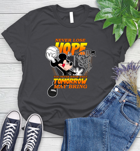 Brooklyn Nets NBA Basketball Mickey Disney Never Lose Hope Women's T-Shirt 8