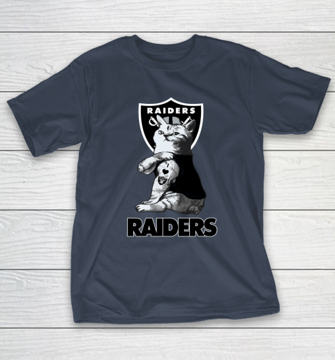 NFL Football My Cat Loves Oakland Raiders T-Shirt 3