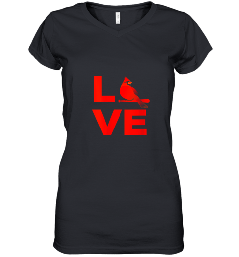 Classic Love St. Louis Missouri Baseball Fan Retro Gift Women's V-Neck T-Shirt