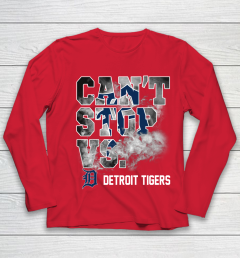 MLB Detroit Tigers Baseball Can't Stop Vs Detroit Tigers Youth Long Sleeve 8