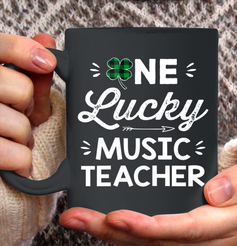 One Lucky Music Teacher St Patricks Day Shamrock St Patty Ceramic Mug 11oz