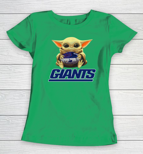 NFL Football New York Giants Baby Yoda Star Wars Women's T-Shirt 6