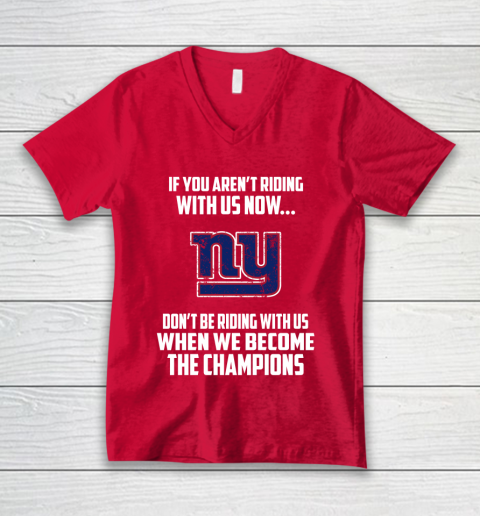 NFL New York Giants Football We Become The Champions V-Neck T-Shirt 6